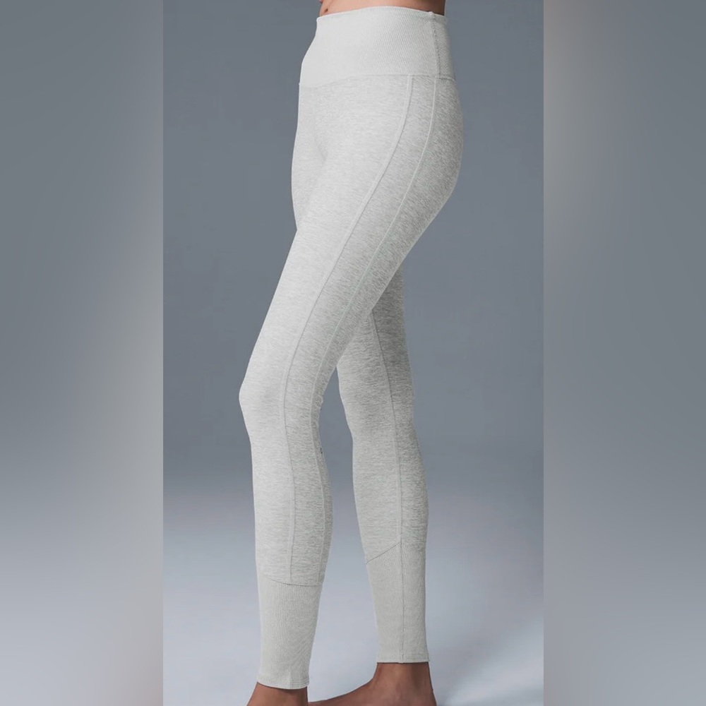 High-Waist Alosoft Lounge Legging in Terracotta - Picture 3 of 11